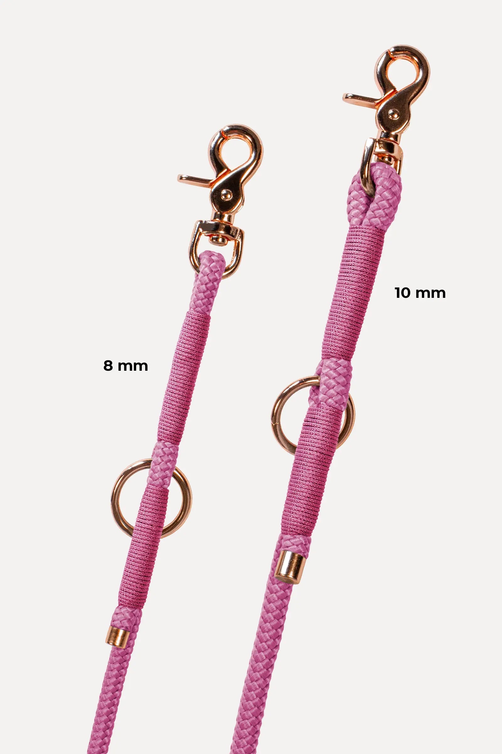 Tau Hundeleine · Rosa × Altrosa