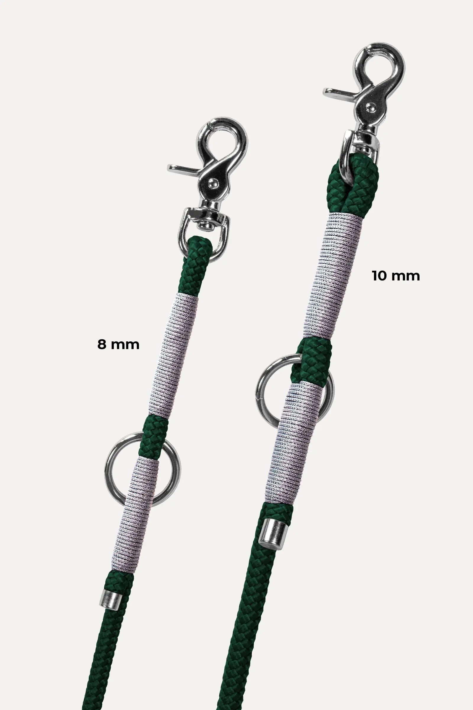 Tau Hundeleine · Tannengrün × Silber