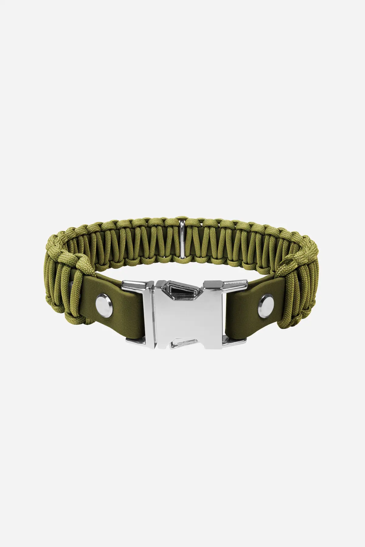Halsband aus BioThane®-Paracord · Military Olive x Moos