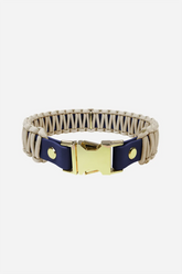 Halsband aus BioThane®-Paracord · Navy Blue x Beige